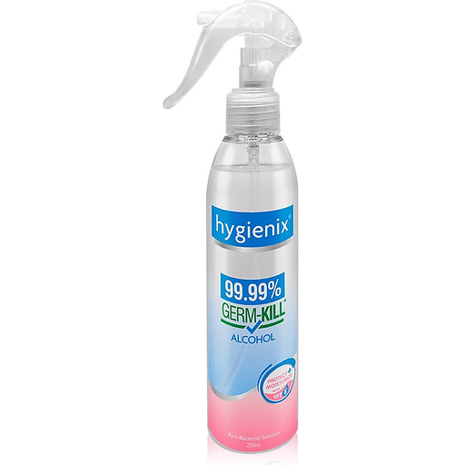 HYGIENIX ALCOHOL GERMKILL W/MOIST TRIGGER SPRAY250ML