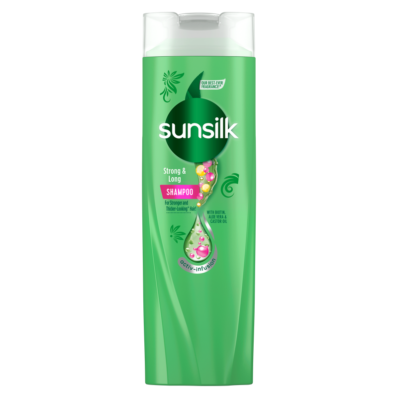 SUNSILK SHAMPOO STRONG & LONG (GREEN) 180ML