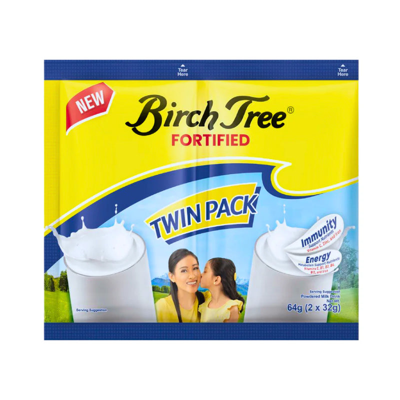 BIRCH TREE MILK FORTIFIED TWIN PACK 64G