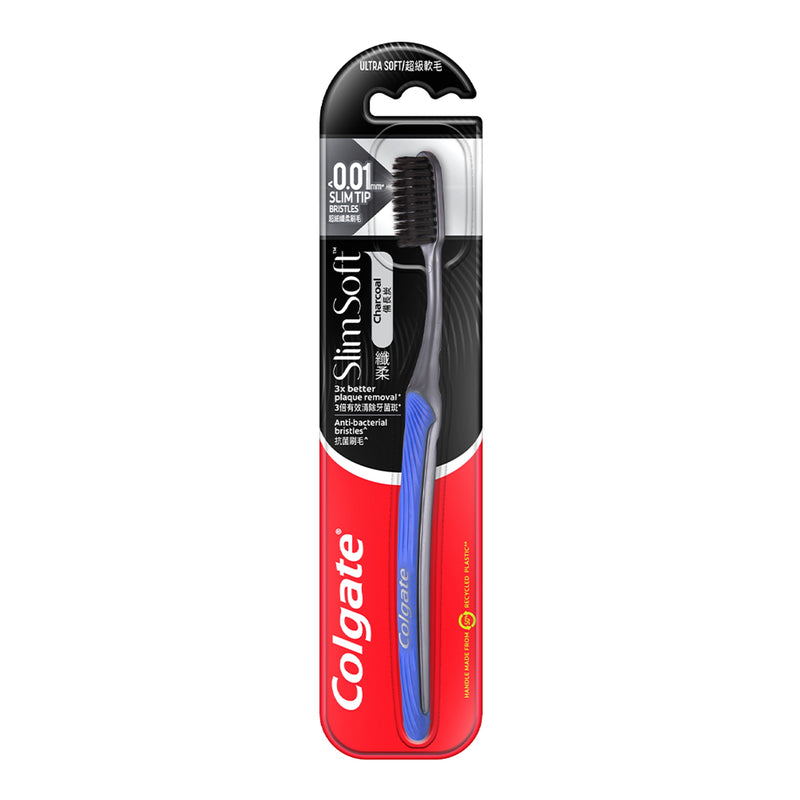 COLGATE TOOTHBRUSH SLIM SOFT ADVANCED CHARCOAL 1S