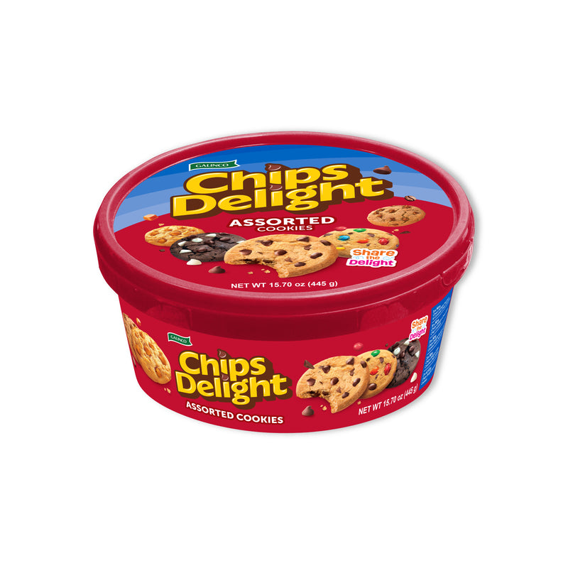 CHIPS DELIGHT ASSORTED TUB 445G