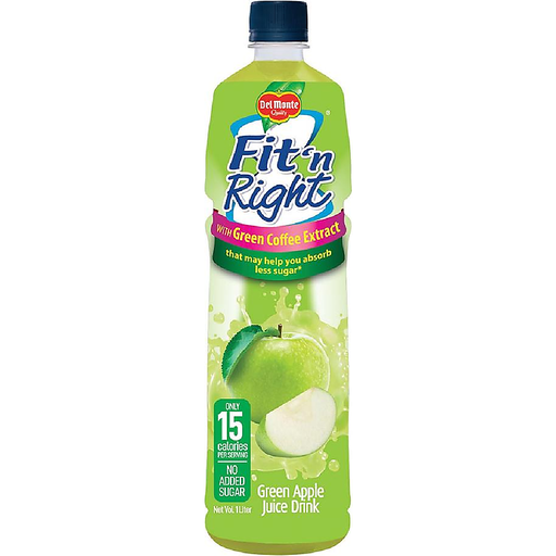 DEL MONTE FIT 'N RIGHT JUICE GREEN APPLE GCE 1L
