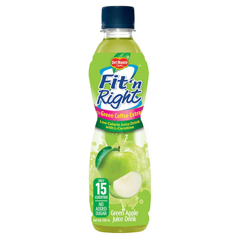 DEL MONTE FIT 'N RIGHT JUICE GREEN APPLE GCE 330ML