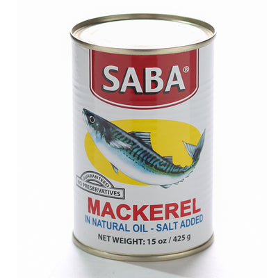 SABA MACKEREL IN NATURAL OIL WHITE 425G