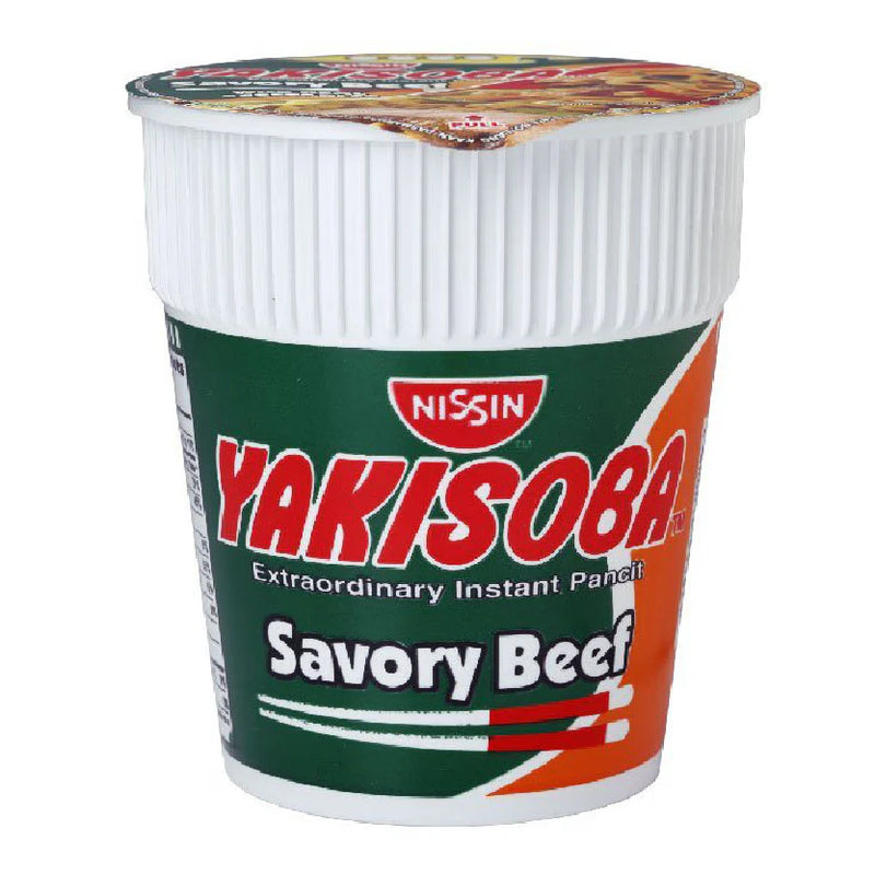 NISSIN YAKISOBA CUP NOODLES SAVORY BEEF 77G