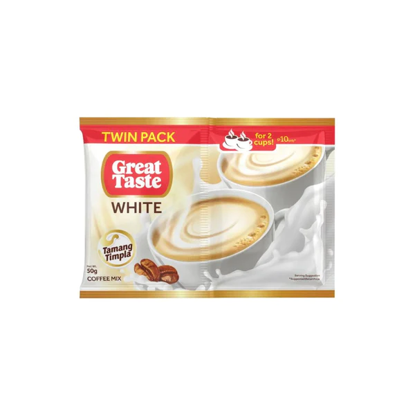 GREAT TASTE COFFEE WHITE TWIN 50G