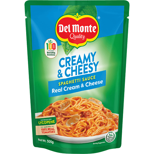 DEL MONTE SPAGHETTI SAUCE CREAMY & CHEESY 500G