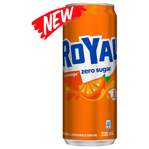 ROYAL TRU-ORANGE ZERO CAN (SLIM) 320ML