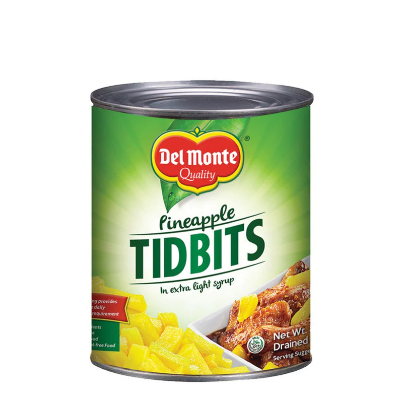DEL MONTE PINEAPPLE TIDBITS 432G
