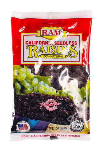 RAM RAISINS PLASTIC 100G