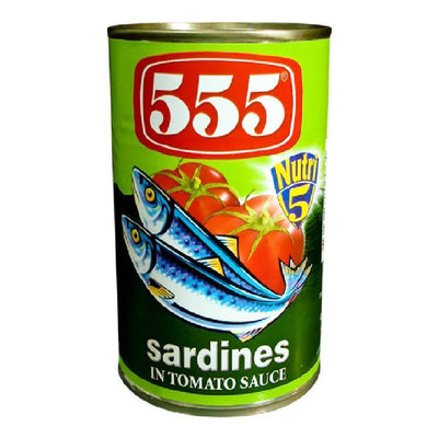 555 SARDINES IN TOMATO SAUCE EOE 425G