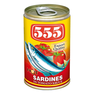 555 SARDINES IN TOMATO SAUCE WITH CHILI EOE 155G