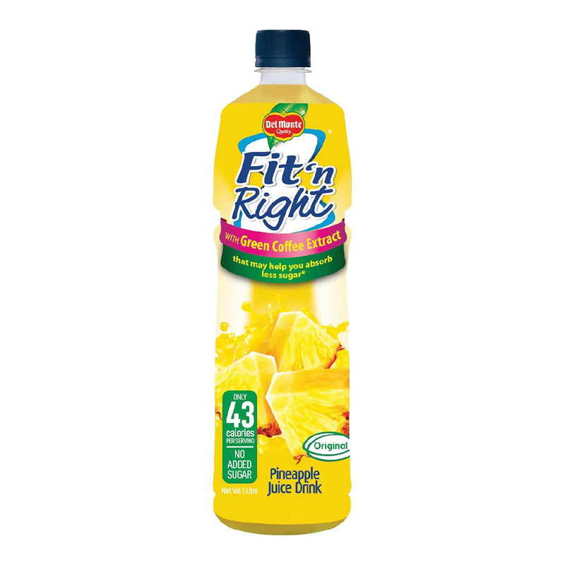 DEL MONTE FIT `N RIGHT JUICE PINEAPPLE GCE 1L
