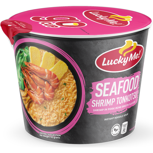 LUCKY ME GOCUP SEAFOOD SHRIMP TONKOTSU 45G