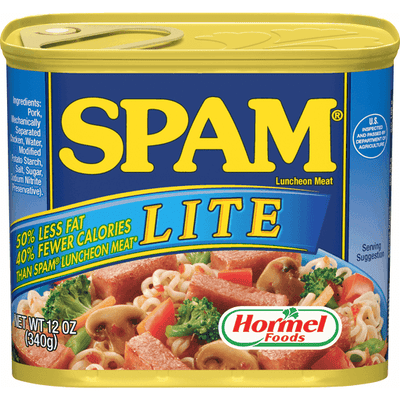 SPAM LUNCHEON MEAT LITE 12OZ.