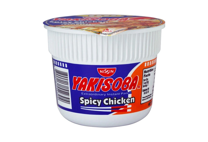 NISSIN YAKISOBA MINI CUP NOODLES CHICKEN SPICY 52G