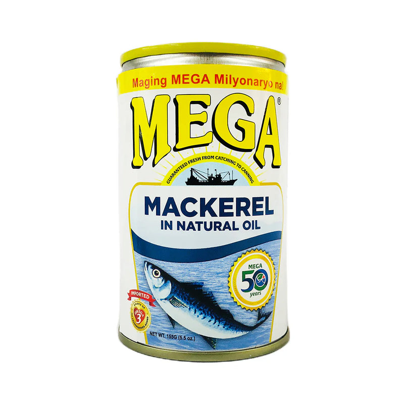 MEGA MACKEREL IN NATURAL OIL EASY OPEN 155G