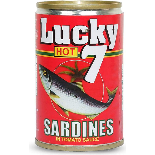 LUCKY 7 SARDINES IN TOMATO SAUCE WITH CHILI 155G