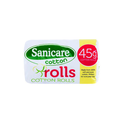 SANICARE COTTON ROLLS 45G