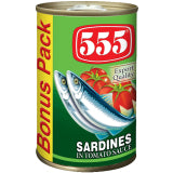 555 SARDINES BONUS PACK 155G-P