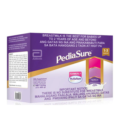 PEDIASURE GROWING-UP MILK 1-3YRS VANILLA 1.8KG