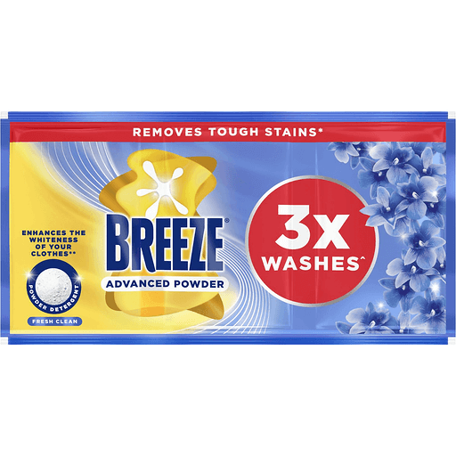 BREEZE LIQUID DETERGENT FRESH CLEAN 3-WASH 87G