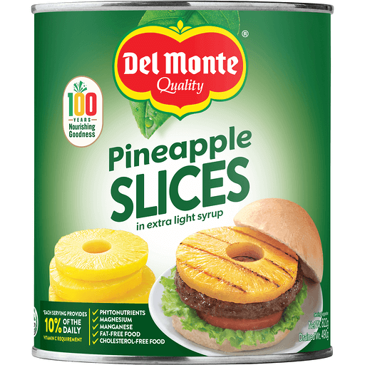 DEL MONTE PINEAPPLE SLICES 822G