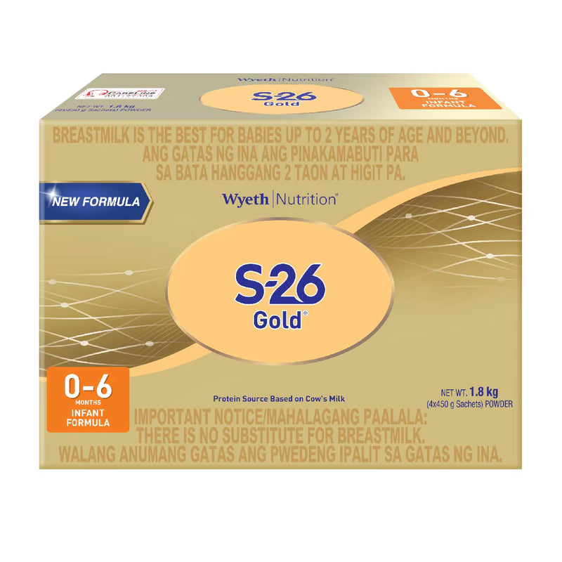 S-26 GOLD ONE INFANT MILK 0-6MOS 1.8KG