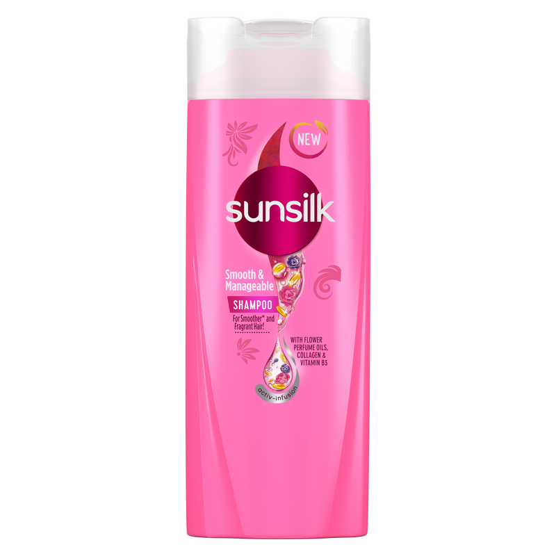 SUNSILK SHAMPOO SMOOTH & MANAGEABLE (PINK) 180ML