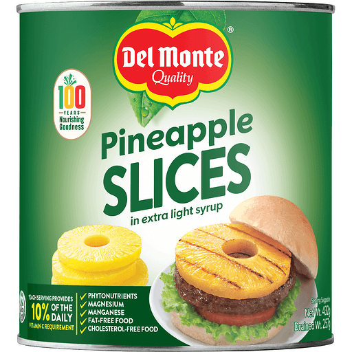 DEL MONTE PINEAPPLE SLICES 432G