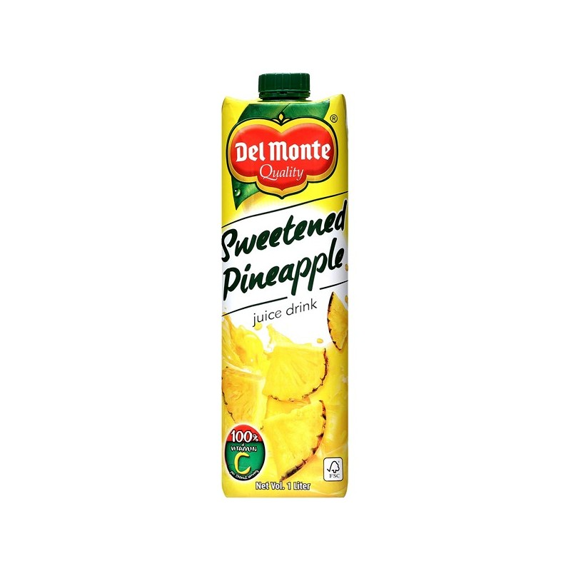 DEL MONTE JUICE SWEETENED PINEAPPLE 1L