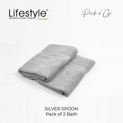 LIFESTYLE PICK 'N GO BATH TOWEL 24X48 GRAY 1'S