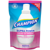CHAMPION LIQUID DETERGENT HIGH FOAM WITH FABRIC CONDITIONER 1L