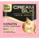 CREAMSILK CONDITIONER TRIPLE KERATIN RESCUE ULTIMATE STRAIGHT (PINK) 15ml