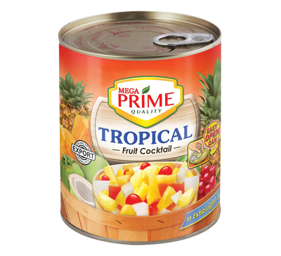 MEGA PRIME TROPICAL FRUIT COCKTAIL 822G