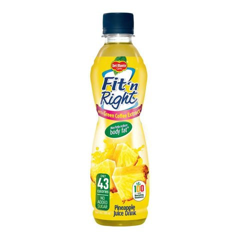 DEL MONTE FIT `N RIGHT JUICE PINEAPPLE GCE 330ML